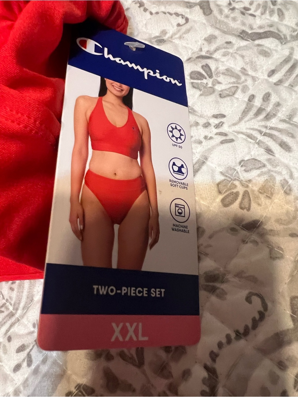 Champion Women’s Two-Piece Swim Set - Red